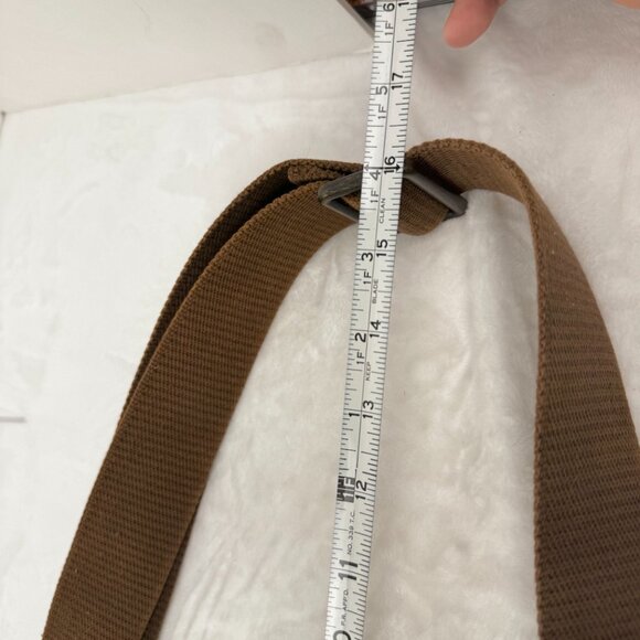 Vtg Fossil Soft Tan Suede Leather Crossbody Messenger Bag Laptop  Adjustable str - Picture 13 of 16